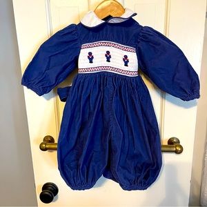 Strasburg blue vintage romper 6 mos
